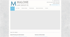 Desktop Screenshot of malonelegal.com